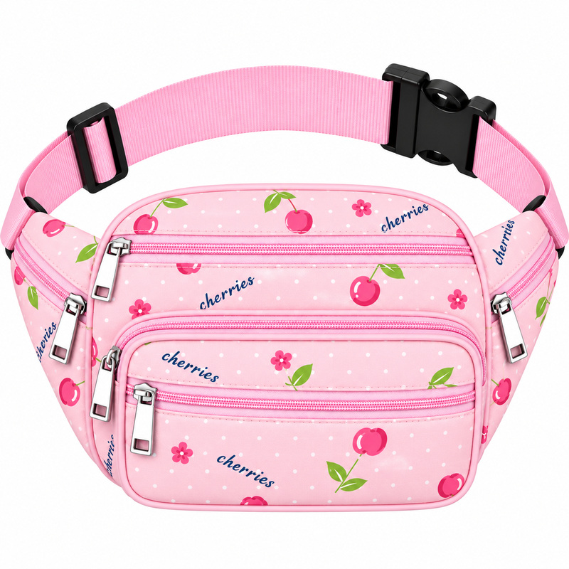 8056 Pink Cherry Paw Bumbag (New) (image for) 8056 Pink Cherry Paw Bumbag (New)